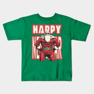 Happy New Year Santa Kids T-Shirt